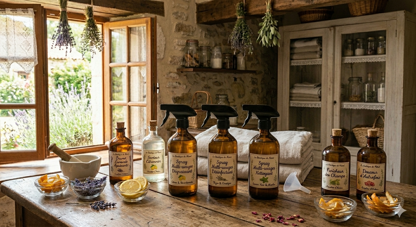 Les secrets de Mémé : le spray multiusage naturel pour une maison propre et saine
